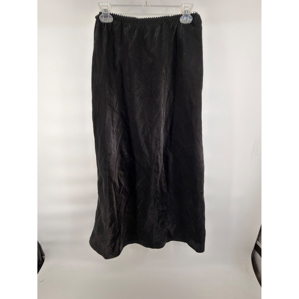 VENEZIA JEANS Vintage 90s Black Rayon Maxi Skirt Plus Size‎ 22/24 Goth Grunge